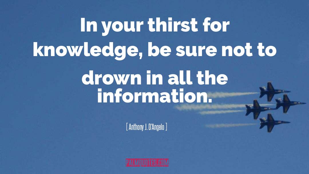 Thirst For Knowledge quotes by Anthony J. D'Angelo