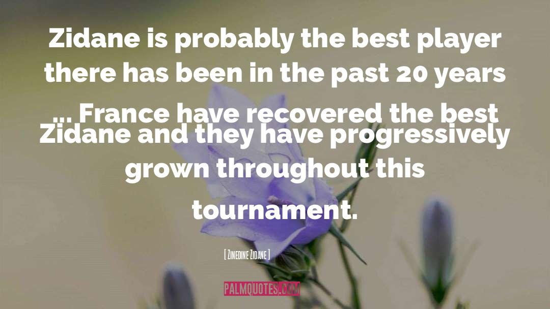 This Tournament quotes by Zinedine Zidane