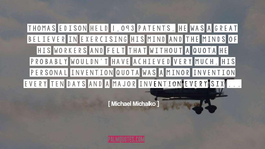 Thomas Edison quotes by Michael Michalko