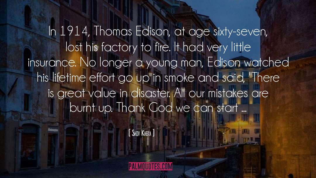 Thomas Edison quotes by Shiv Khera