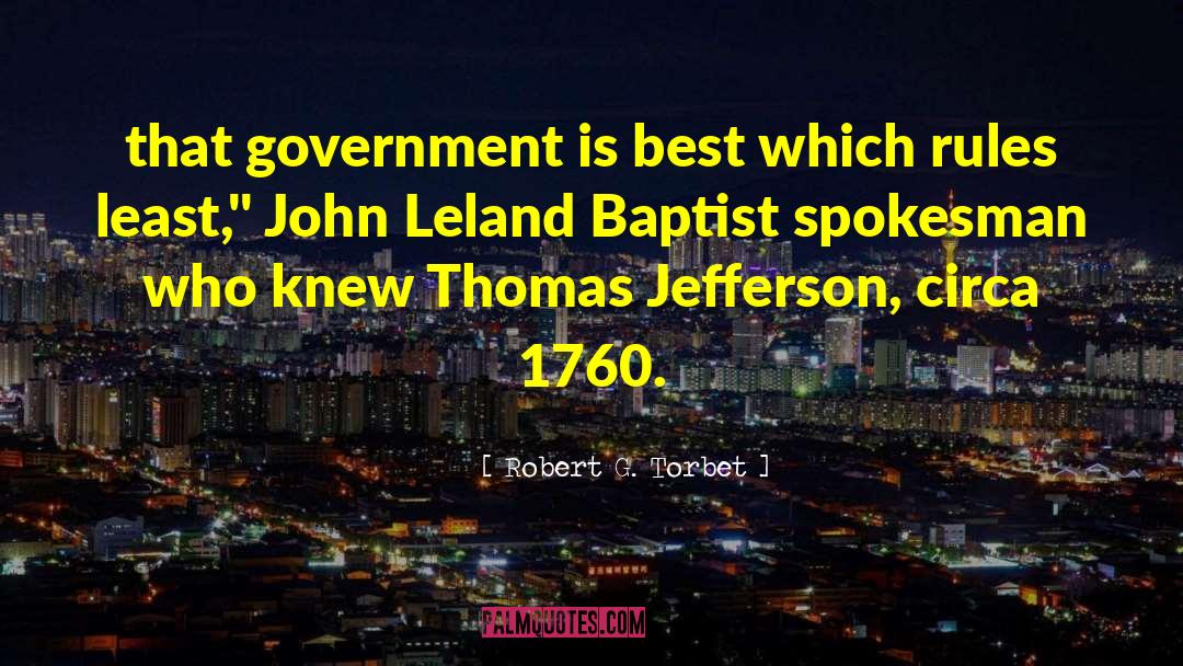 Thomas Jefferson Deism quotes by Robert G. Torbet