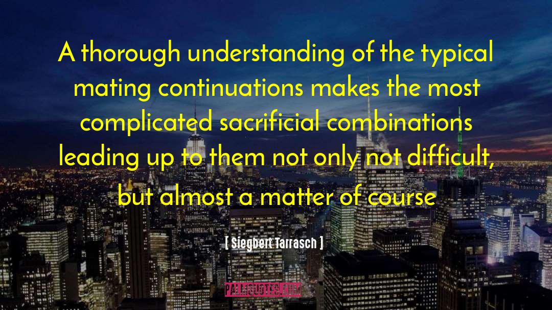 Thorough Understanding quotes by Siegbert Tarrasch