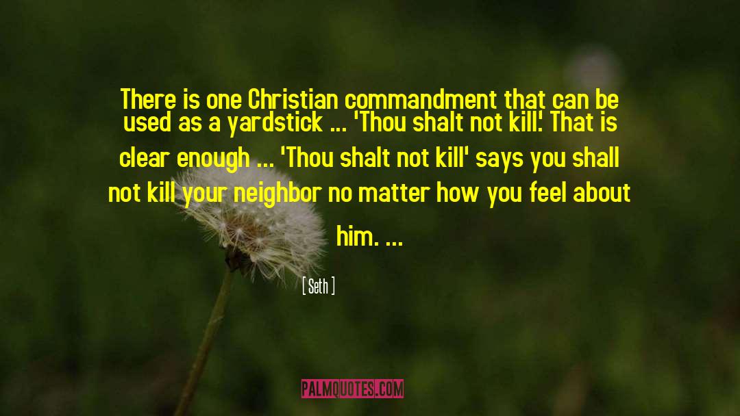 Thou Shalt Not Kill quotes by Seth