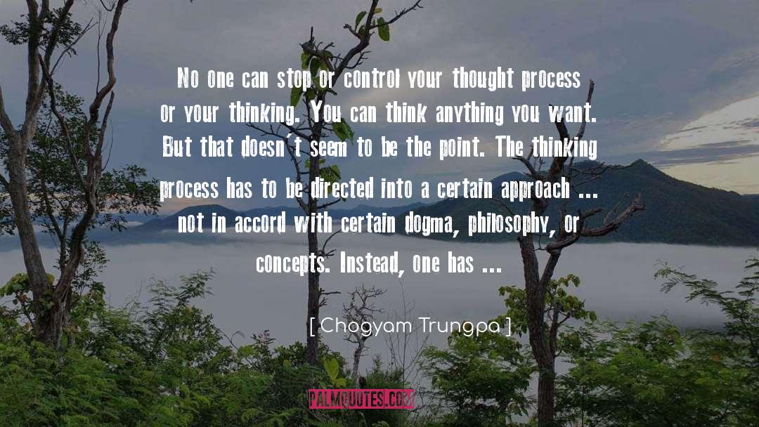 Thought Process quotes by Chogyam Trungpa