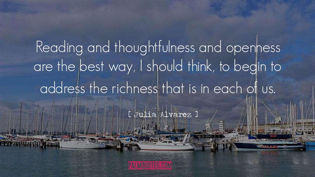 Thoughtfulness quotes by Julia Alvarez