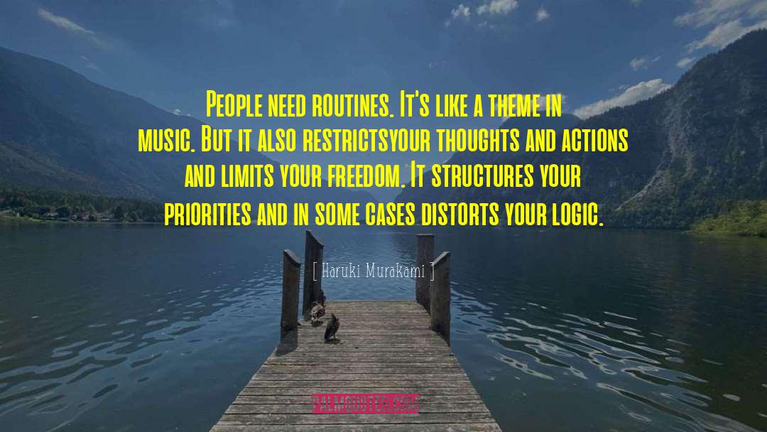 Thoughts And Actions quotes by Haruki Murakami