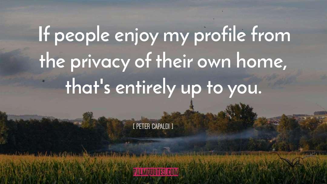 Threats To Privacy quotes by Peter Capaldi