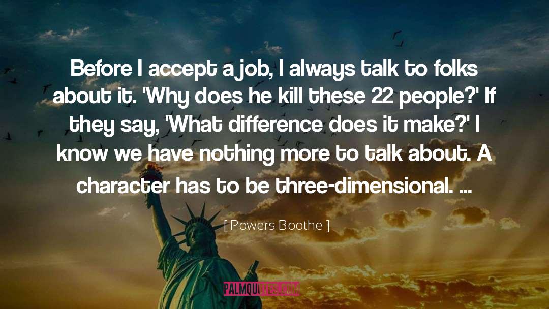 Three Dimensional quotes by Powers Boothe