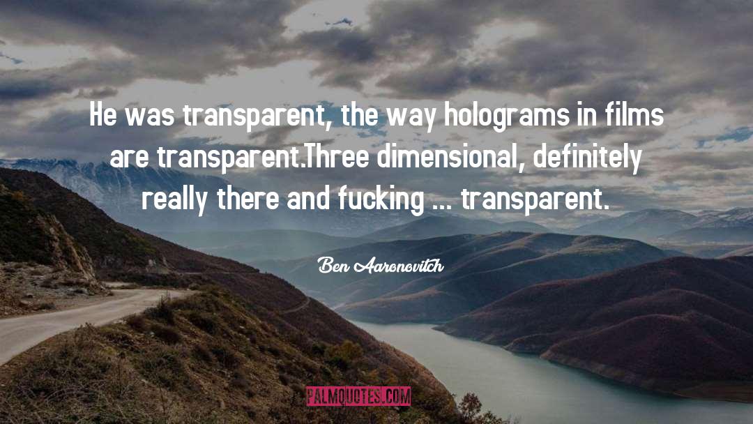 Three Dimensional quotes by Ben Aaronovitch