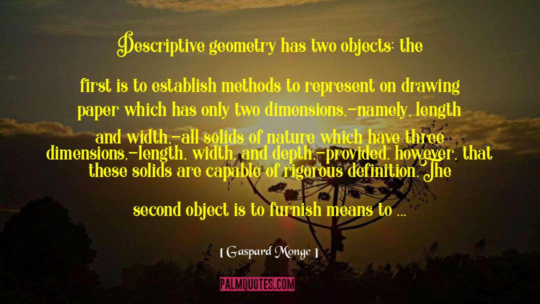 Three Dimensions quotes by Gaspard Monge