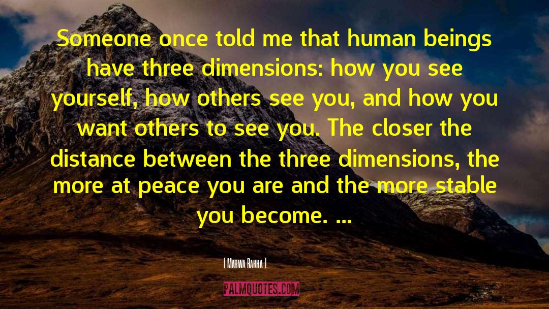 Three Dimensions quotes by Marwa Rakha