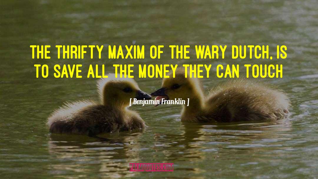 Thrifty quotes by Benjamin Franklin