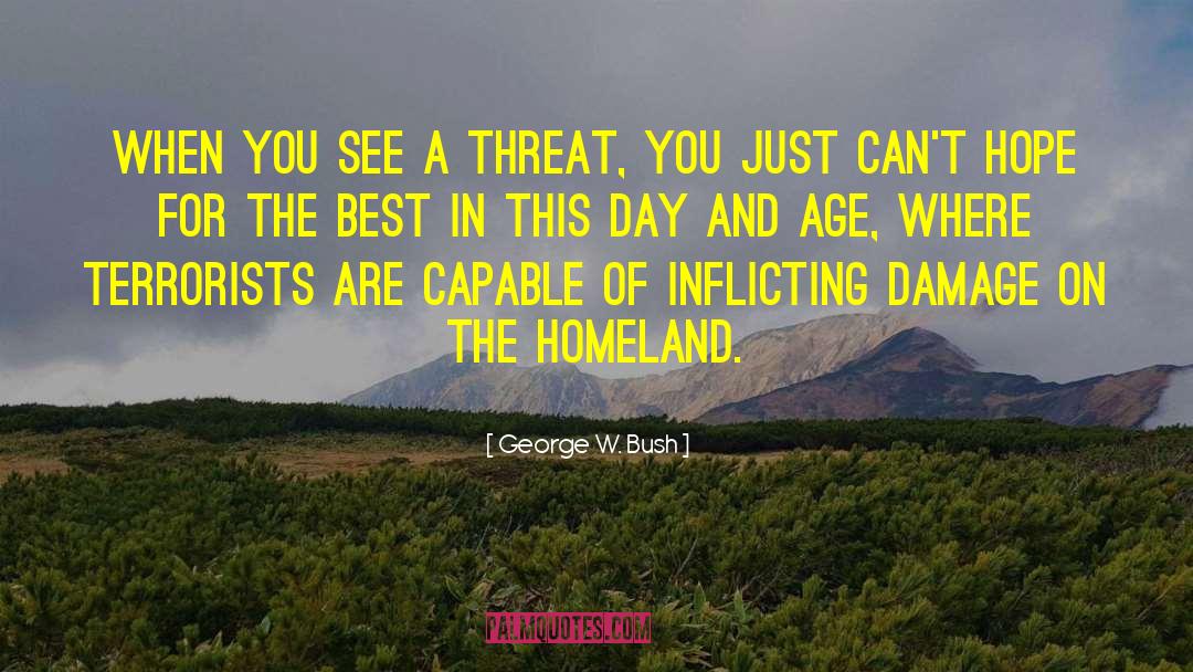 Thriller Terrorist quotes by George W. Bush