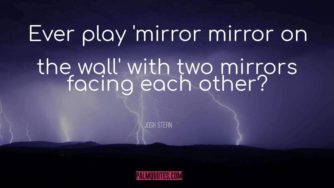 Through A Mirror Darkly Quote quotes by Josh Stern