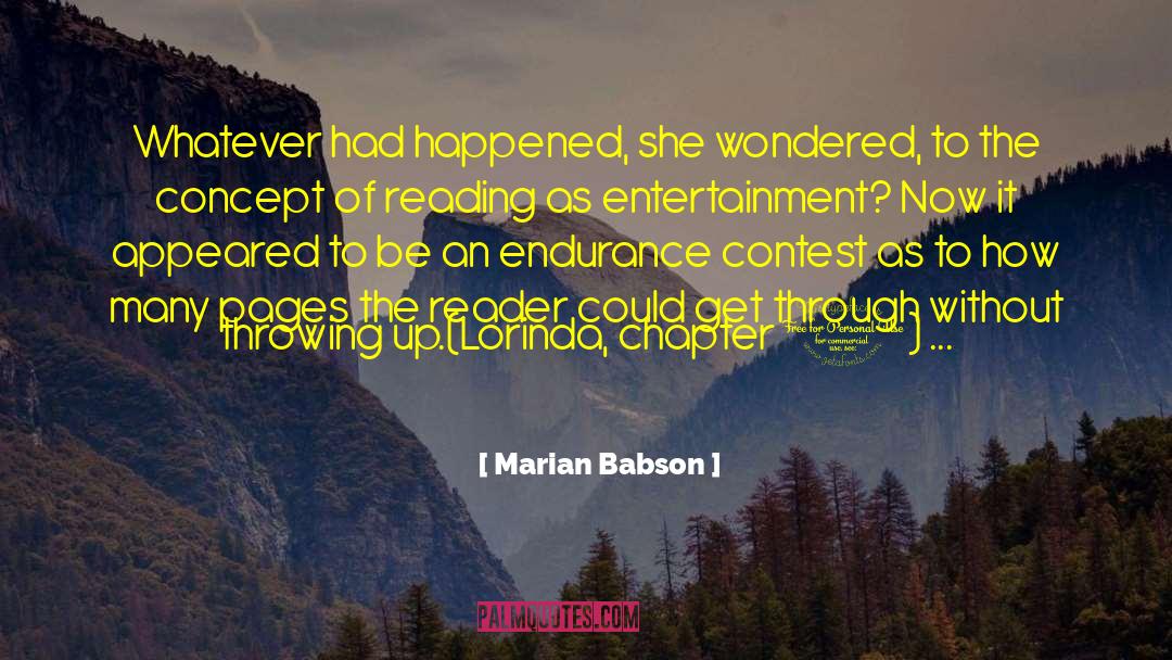 Throwing Up quotes by Marian Babson