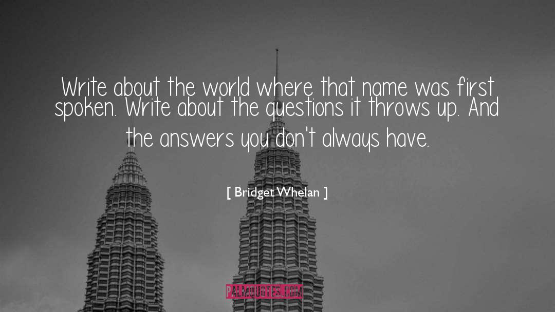 Throws quotes by Bridget Whelan