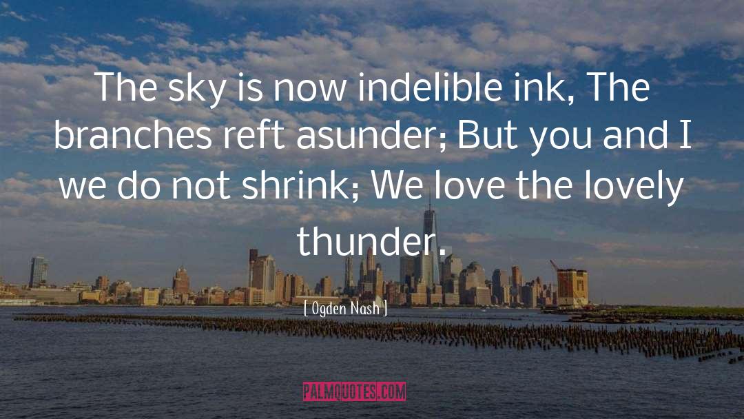 Thunder And Lightning quotes by Ogden Nash