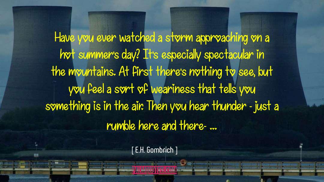 Thunder And Lightning quotes by E.H. Gombrich