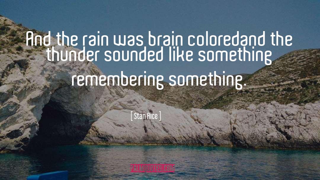 Thunder Rain quotes by Stan Rice