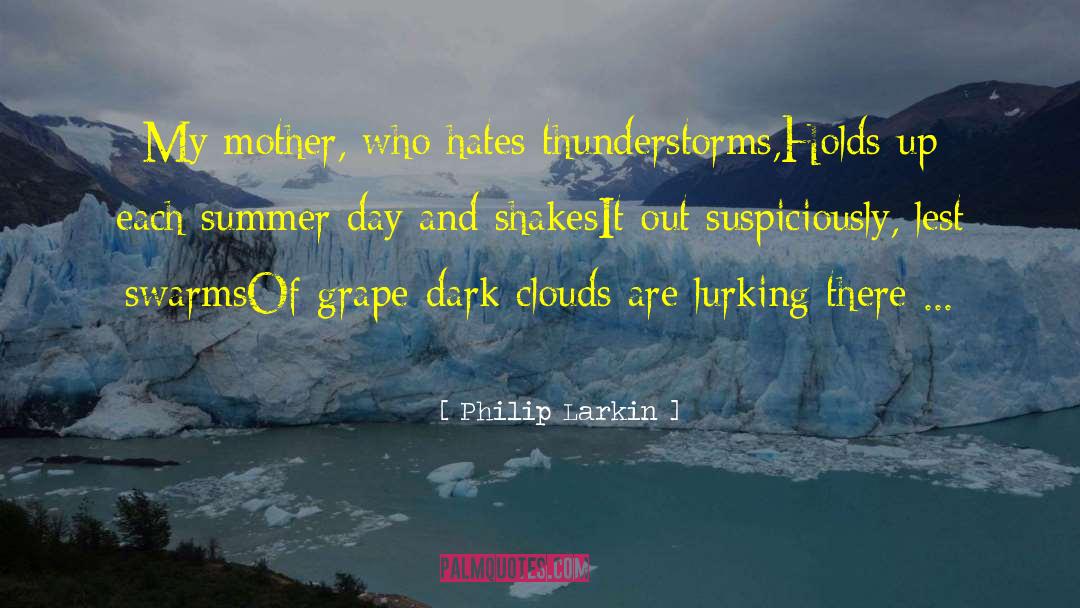 Thunderstorms quotes by Philip Larkin