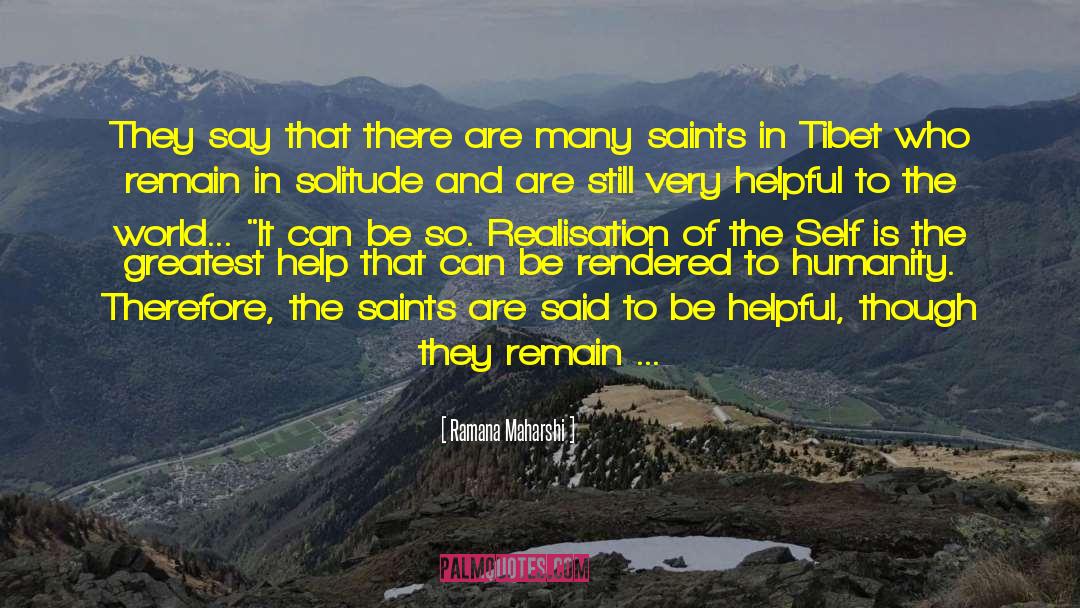 Tibet quotes by Ramana Maharshi