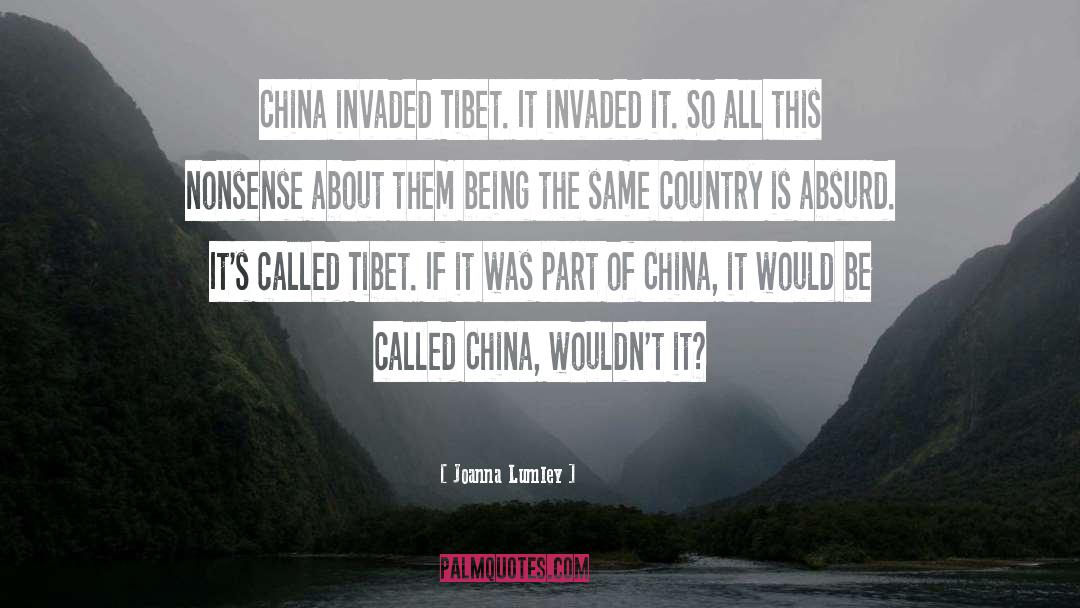 Tibet quotes by Joanna Lumley