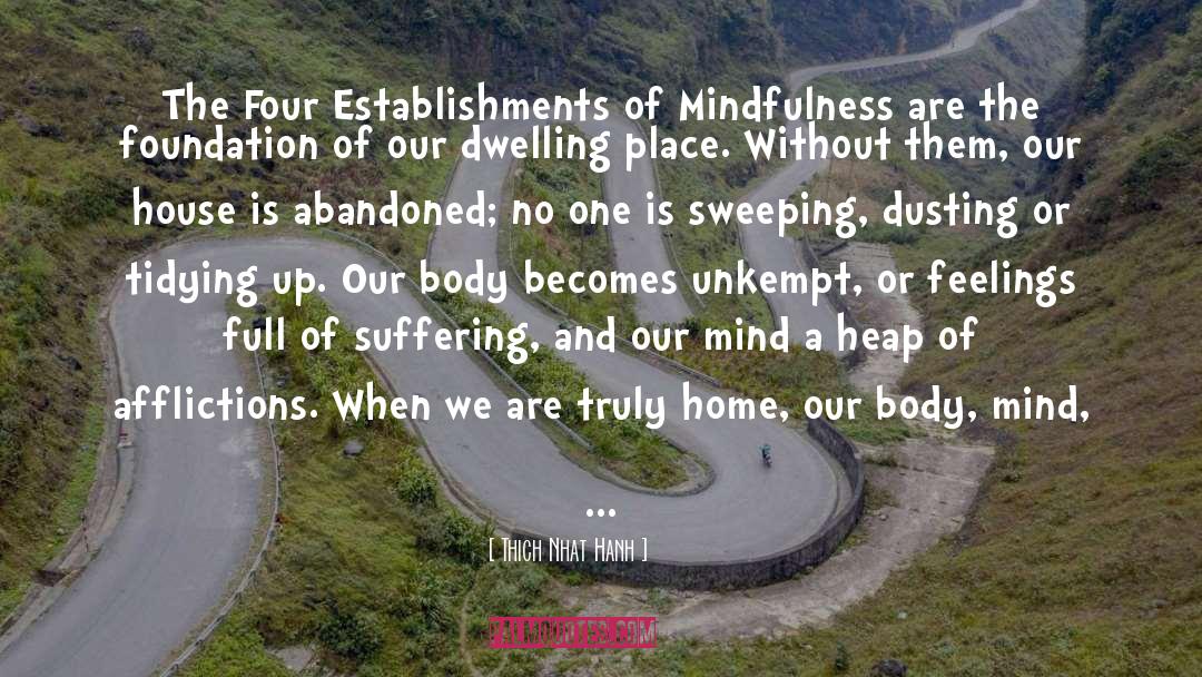 Tidying quotes by Thich Nhat Hanh