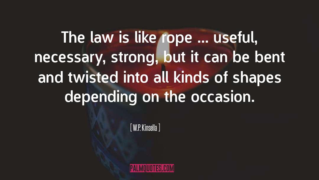 Tiesenga Law quotes by W.P. Kinsella