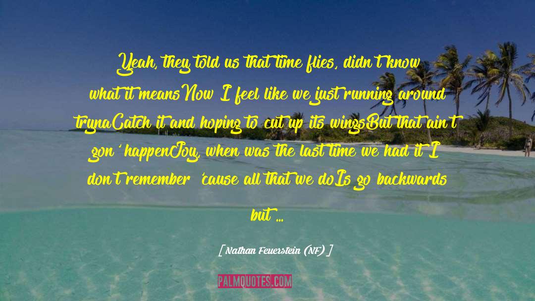 Time Flies quotes by Nathan Feuerstein (NF)