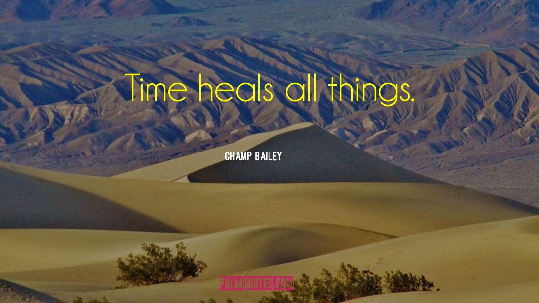 Time Heals All Wounds quotes by Champ Bailey