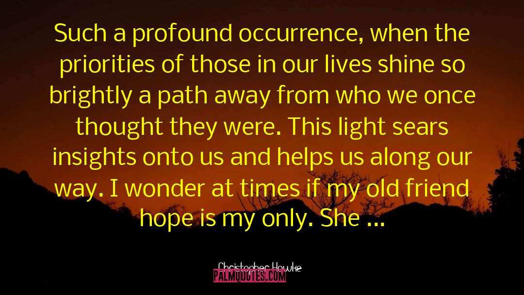 Time Is Precious quotes by Christopher Hawke