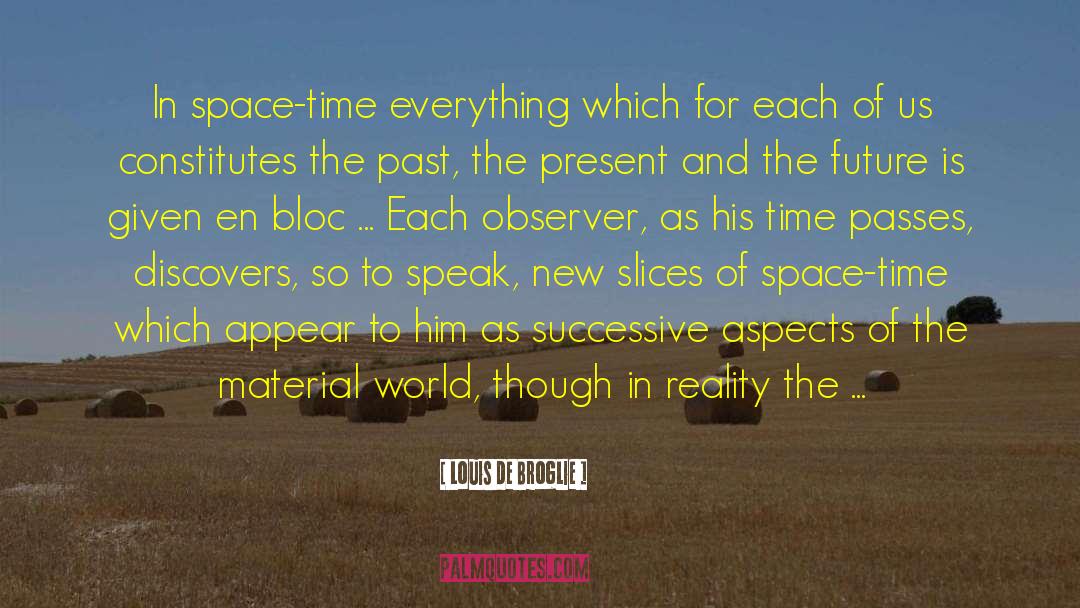 Time Passes quotes by Louis De Broglie