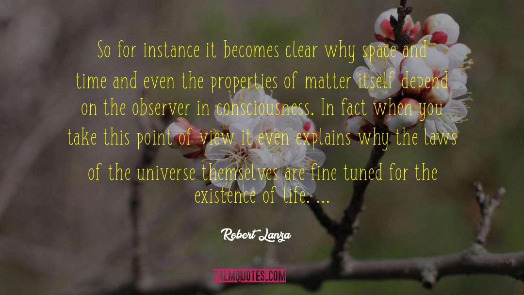 Time Space quotes by Robert Lanza