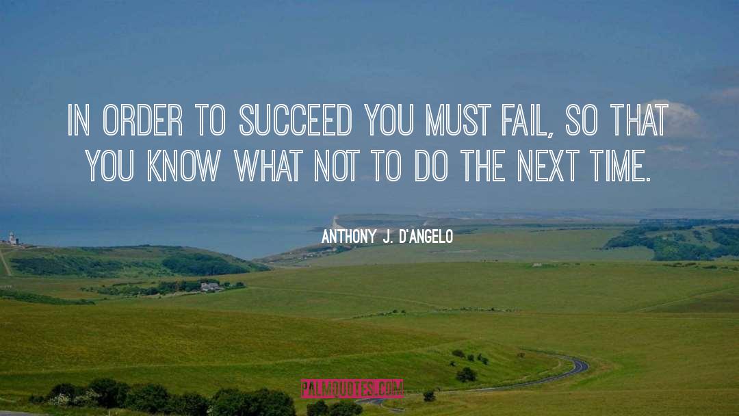 Time Success quotes by Anthony J. D'Angelo