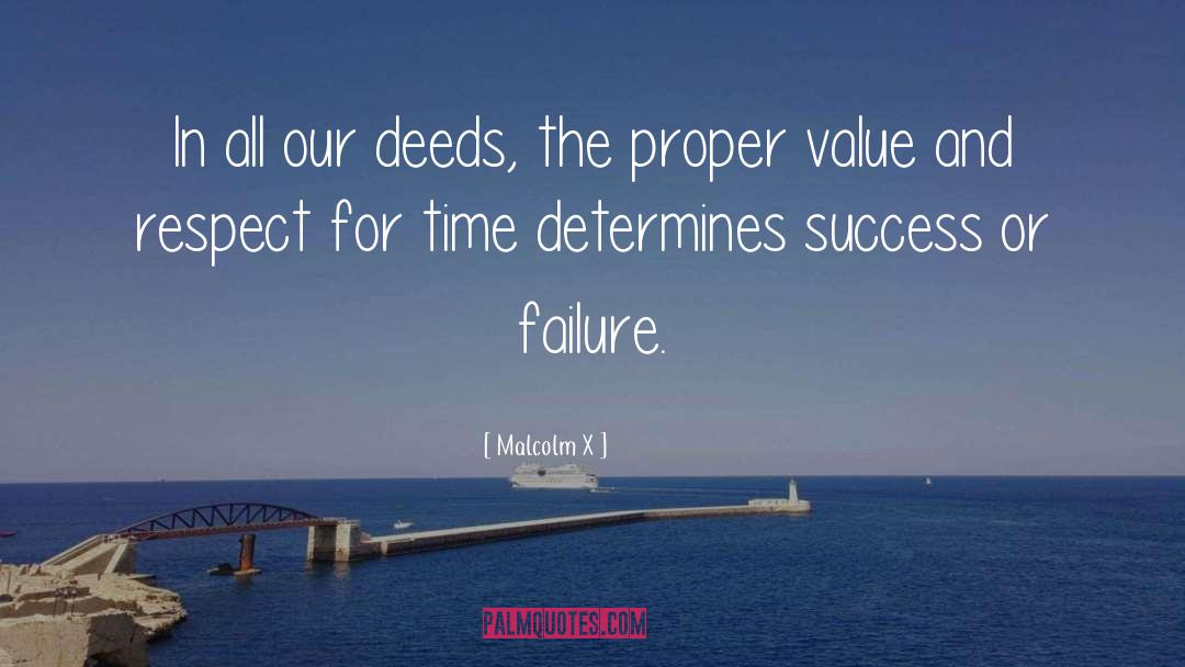 Time Success quotes by Malcolm X