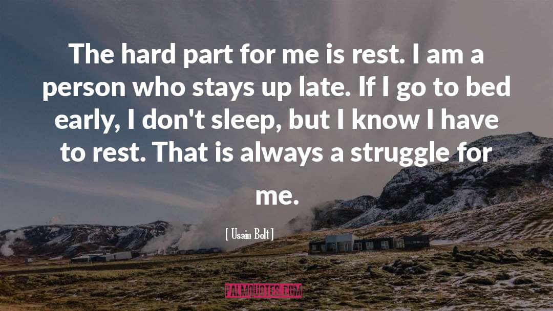 Time To Sleep quotes by Usain Bolt