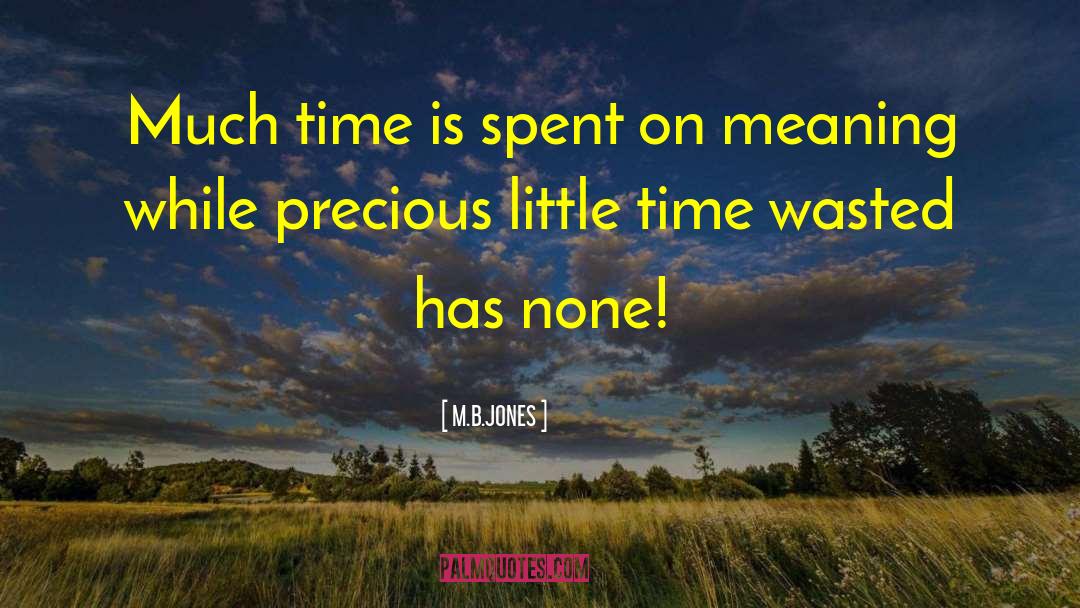 Time Wasted quotes by M.B.JONES
