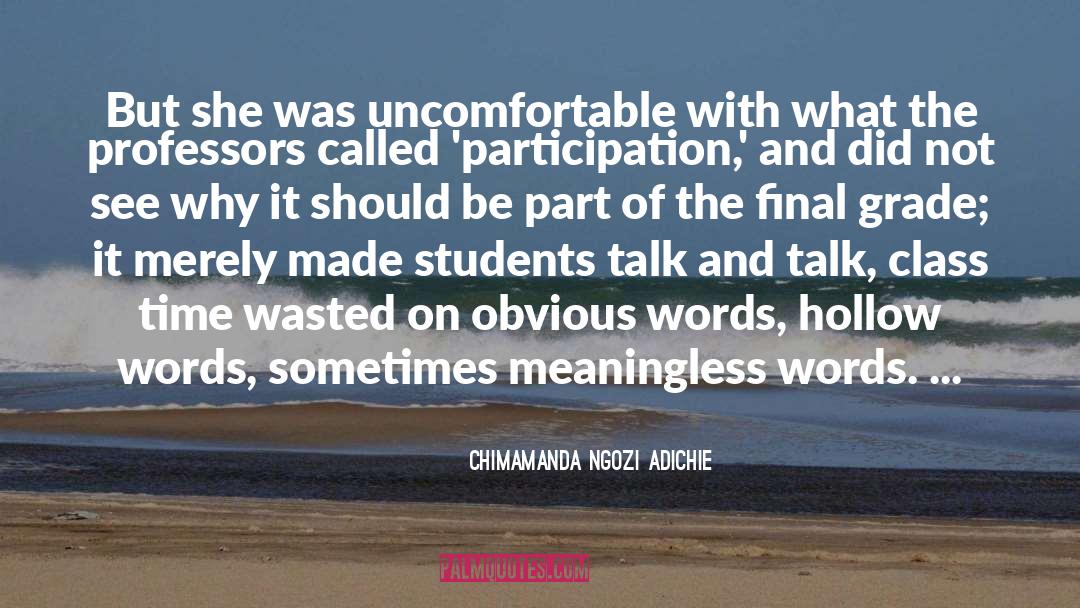 Time Wasted quotes by Chimamanda Ngozi Adichie