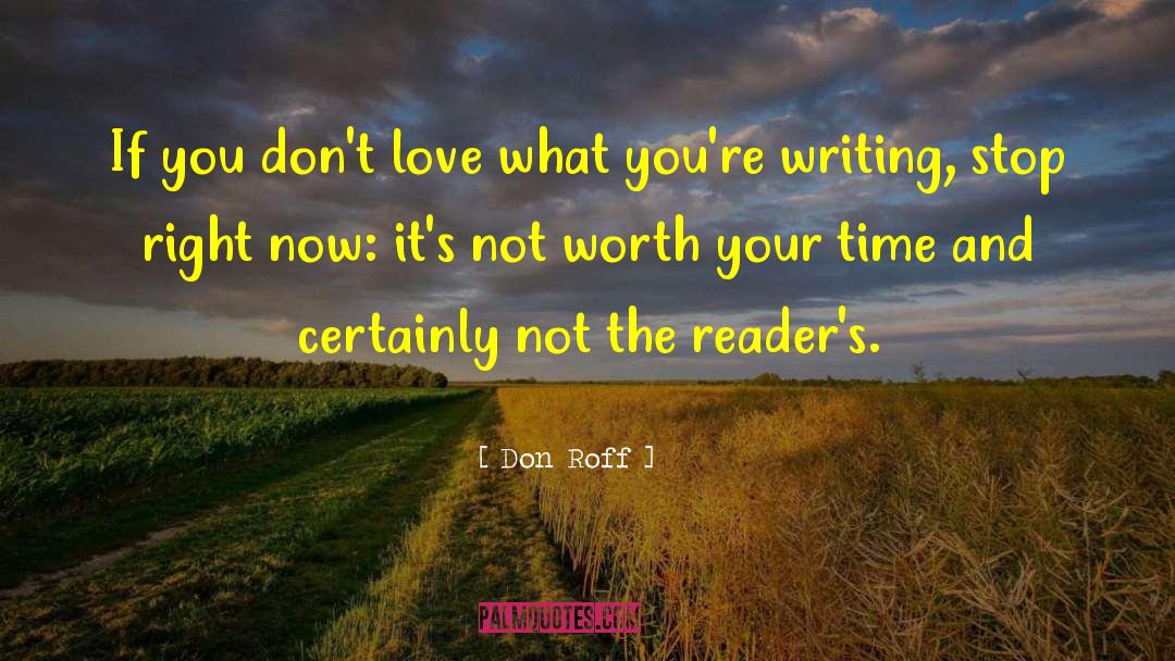 Time Worth quotes by Don Roff