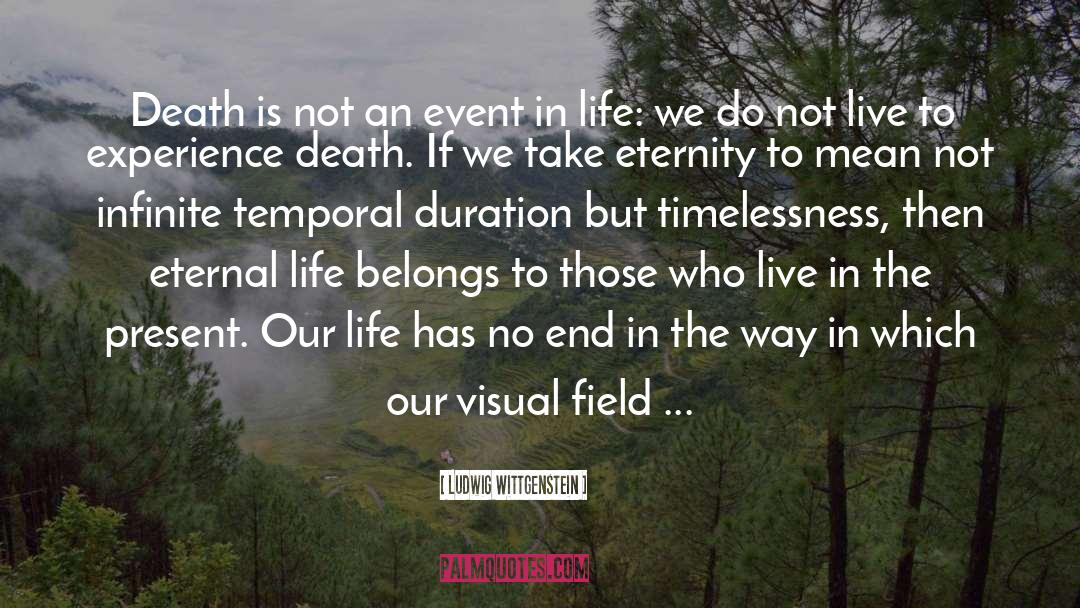 Timelessness quotes by Ludwig Wittgenstein