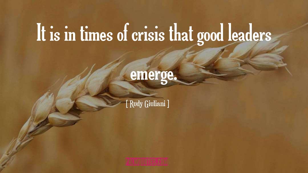 Times Of Crisis quotes by Rudy Giuliani
