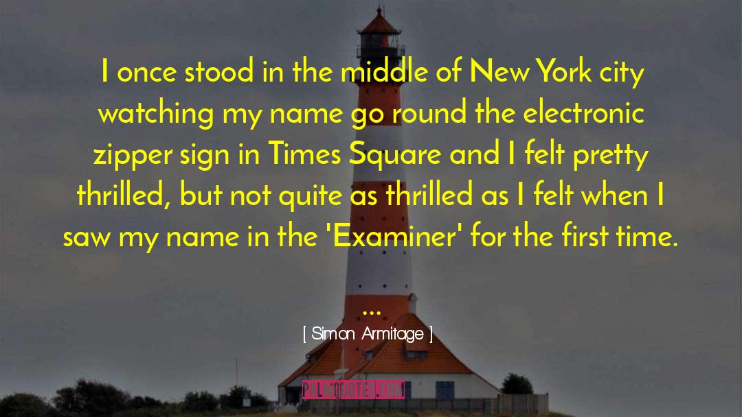 Times Square quotes by Simon Armitage