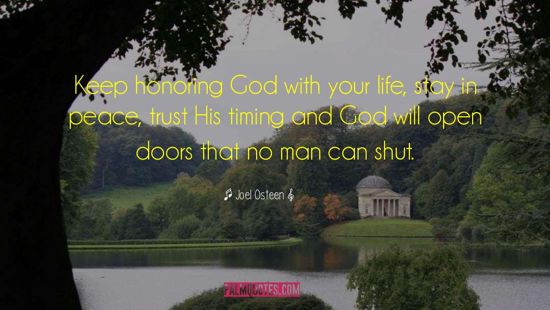 Timing And God quotes by Joel Osteen