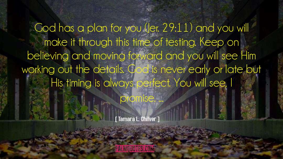 Timing And God quotes by Tamara L. Chilver