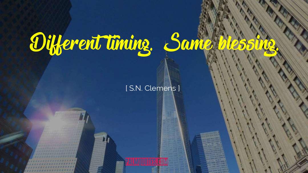 Timing quotes by S.N. Clemens