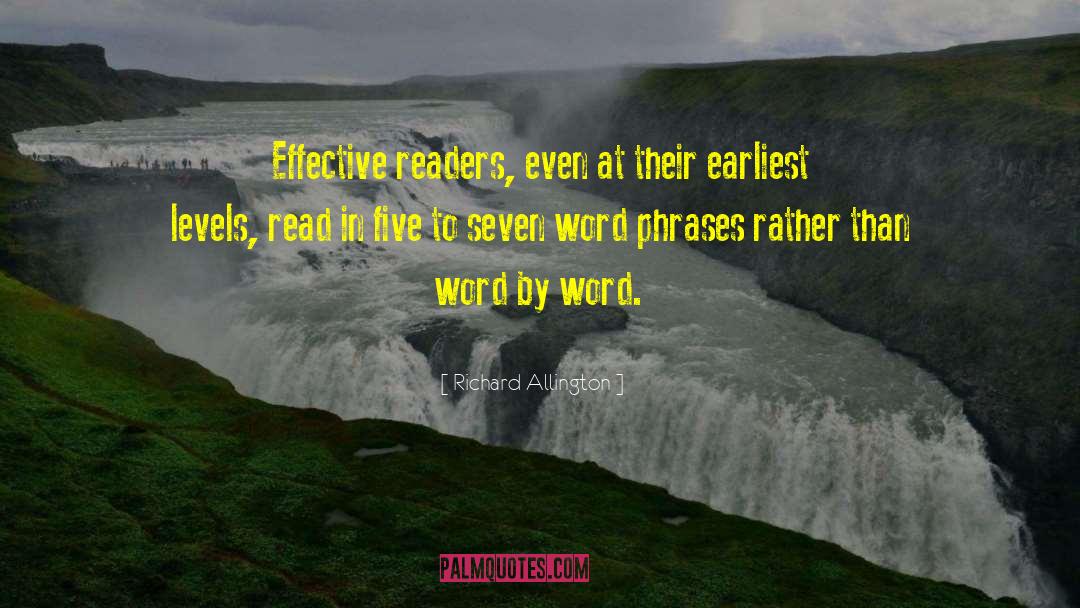 Tiredest A Word quotes by Richard Allington