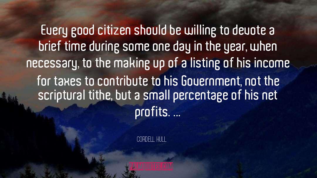 Tithe quotes by Cordell Hull