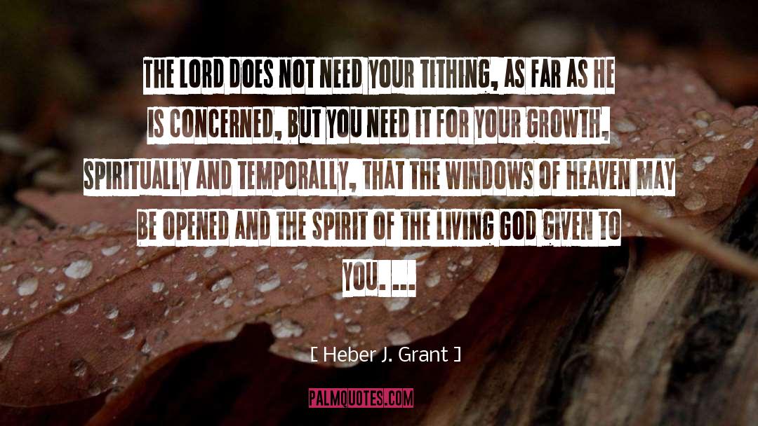 Tithing quotes by Heber J. Grant