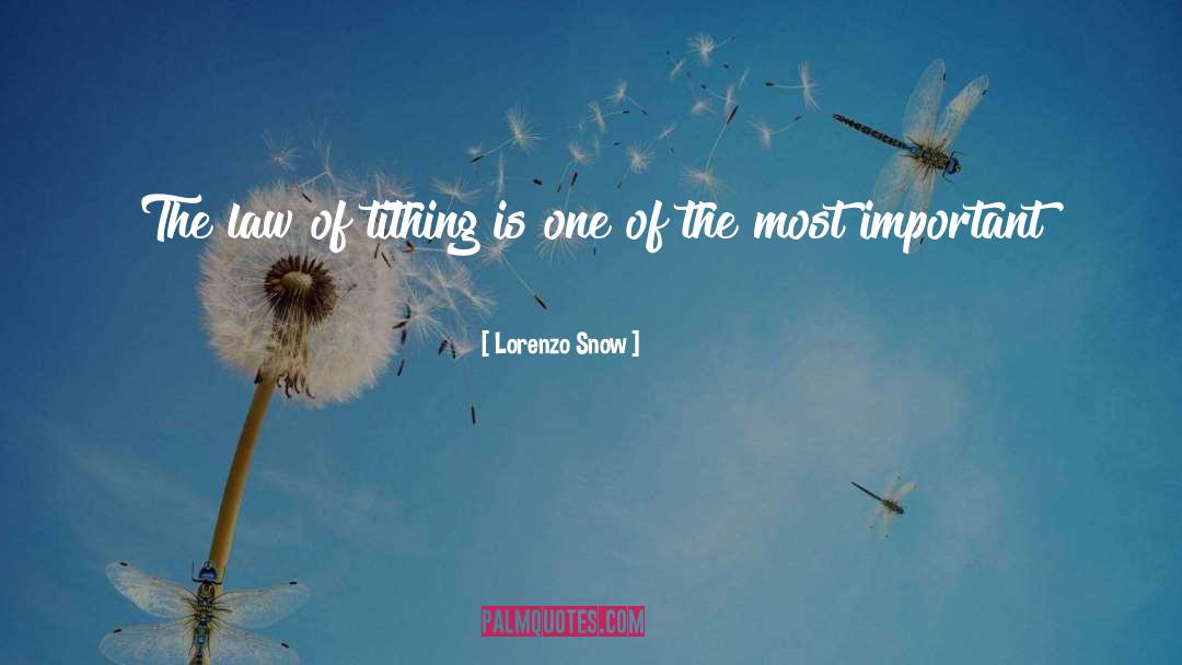 Tithing quotes by Lorenzo Snow
