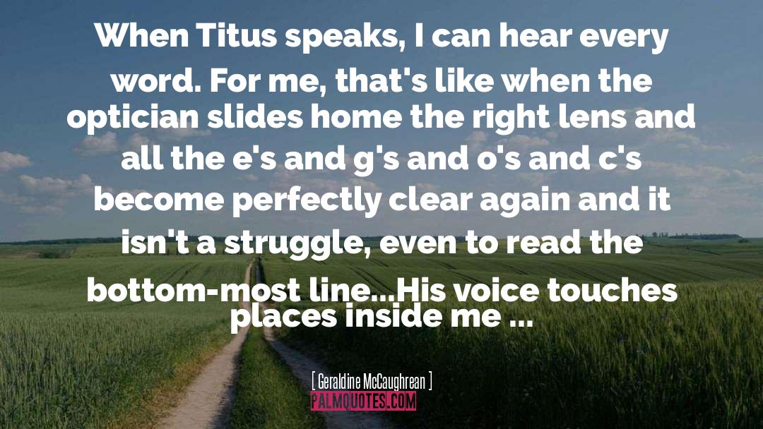 Titus Groan quotes by Geraldine McCaughrean